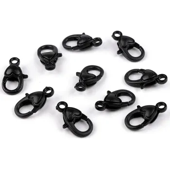 Galanterie Plastová karabina průvlek 2,8 mm, barva 2 černá