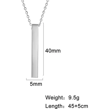 Náhrdelník Náhrdelník s ocelovým přívěskem | šperky - Barva oceli , 60 cm