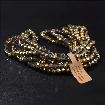 Dětské navlékací korálky Korálky skleněné fasetované na náramky | výroba šperků - Č.32 , 5 x 8 mm