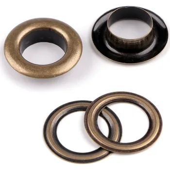 Průchodky s podložkou vnitřní Ø12 mm / vnější Ø21 mm lesklé, barva 4 staromosaz