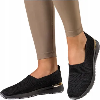 Dámské tenisky Dámské černé slip-on tenisky, nazouvací sportovní obuv, elastické, velikost 37