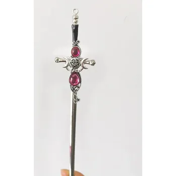 Luxusní kovová spona do vlasů ve tvaru meče | vlásenka meč | stylová ozdoba - as picture-200003757