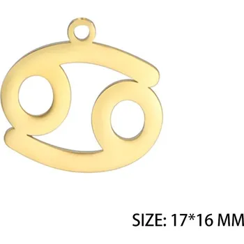 Přívěsek Ocelový přívěsek znamení zvěrokruhu | šperk - Rakovina zlato