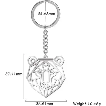 Přívěsek Origami přívěsek zvíře | ocelový doplněk - 2 leopard