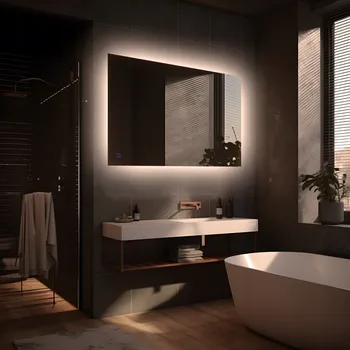 Zrcadlo LED Zrcadlo 80x60 (60x80), Romantico, studená bílá, přímé zapojení