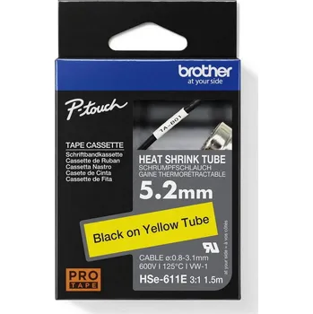 Bužírka BROTHER HSE-611E, bužírka žlutá/černá (5, 2 mm)