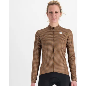 cyklistický dres SPORTFUL Cyklistický dres s dlouhým rukávem zimní - CHECKMATE THERMAL - hnědá