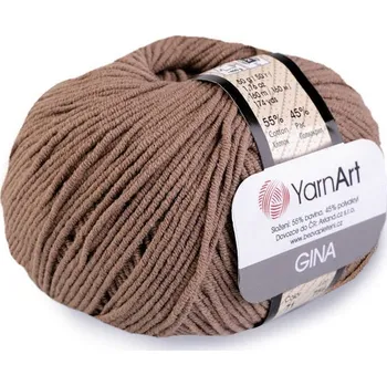 Příze Pletací příze Gina / Jeans 50 g - 14 (71) hnědá světlá