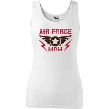 Dámské tílko s potiskem Air force mom Velikost: M, Barva: Bílá