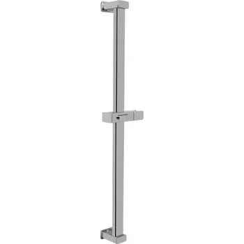 Tyč na sprchový závěs EBS Sprchová tyč 66,5 cm s posuvným držákem, hranatá, chrom ST910H