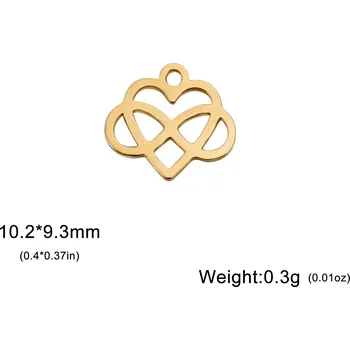 Přívěsek Přívěsek s motivem | výroba šperků - Infinity Heart Gold