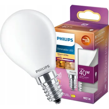 Žárovka LED žárovka Philips 40 W P45 E14, teplá bílá