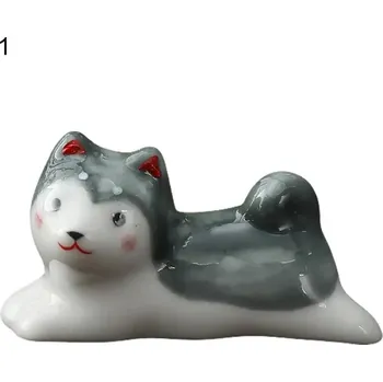 Keramický kočičí držák na hůlky | Stojánek na hůlky, Podložka pod příbory - 1-GY