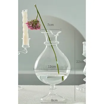 Váza Moderní skleněná váza pro dekoraci | váza dekorace, skleněná váza - H