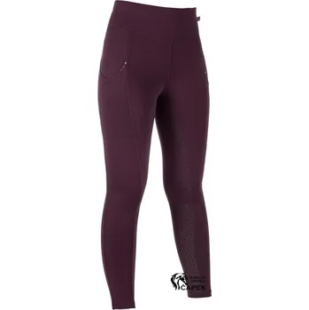 Jezdecké kalhoty Dětské zimní legíny HKM -COSY II- - Vínová - 158/164