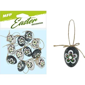 Velikonoční dekorace MFP vajíčka plast 4cm/12ks BWF 2221578