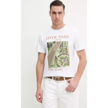 Pánské tričko Tričko Pepe Jeans DUSTER FRONT TEE PM509778 bílá 00X, vel. M
