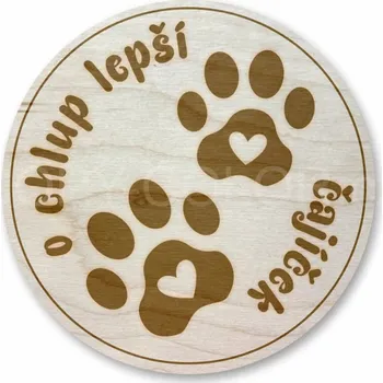 Gravírování Kulaté dřevěné podtácky s gravírováním - vlastní motiv, různé designy