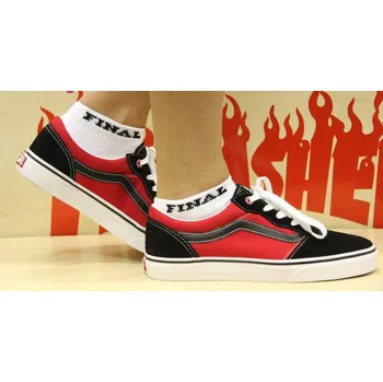 Pánské ponožky Ponožky FINAL "NÍZKÝ" bílý s černým nápisem Barva: Bílo černá, Velikost: 3,5-4 (36-37)