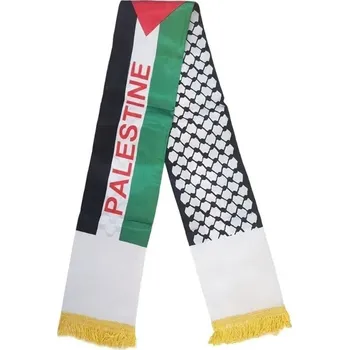 Šála Saténová šála s mapou Palestina 130 cm | elegantní doplňky - Žluté vousy