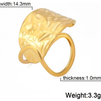 Prsten Dámský nastavitelný prsten z oceli | šperky - Zlatá barva