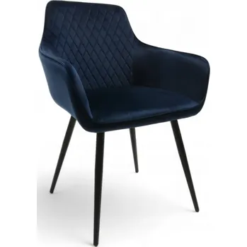 Jídelní židle Židle Dankor Design modrý velur, 1 ks