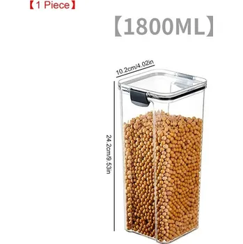 Dóza na potraviny Kuchyňská dóza na potraviny vzduchotěsná | Úložný box, Zásobník na kávu - 1800ml 1ks