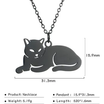 Náhrdelník Náhrdelník s tlapkou z oceli | Dámský šperk - A-Černá