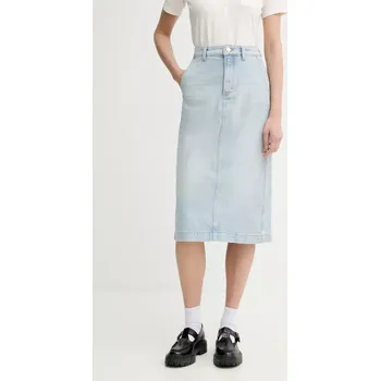 Dámská sukně Džínová sukně Marc O'Polo modrá barva, midi, 503918624009 50X, vel. 29