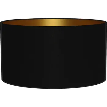 Stojací lampa Stínidlo na lampu stojací/závěsnou Válec 35/20cm E27 Černá + Zlatá MIRANO