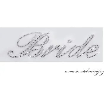 Svatební dekorace Nažehlovací nápis Bride