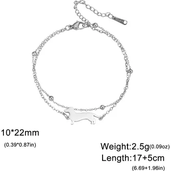 Náramek Dámský ocelový náramek s řetízkem | šperk - Double Chain-S