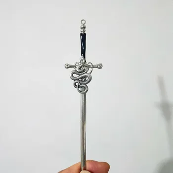 Luxusní kovová spona do vlasů ve tvaru meče | vlásenka meč | stylová ozdoba - as picture-200003762