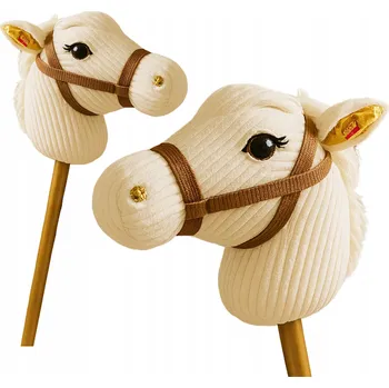 Hobby horsing Hobby Horse měkká hlava koně kůň na tyči řehtá 72 cm zvuky cvalu plyšový
