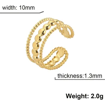 Prsten Dámský otevřený prsten | šperky - Styl 12 Zlatá barva