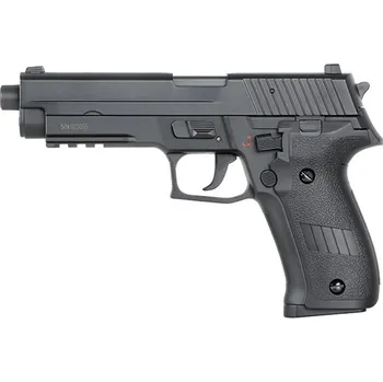 Airsoftová zbraň CYMA CM.122S SIG P226 Mosfet BLUE Edition černá elektrická
