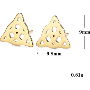 Šperk Keltské mini náušnice z oceli | šperky 2 ks - Irský uzel-A Gold
