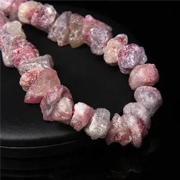 Korálek Minerální korálky nepravidelné 10-13 mm | minerální korálky, šperkové kameny - Č.10 Červený turmalín , 5ks