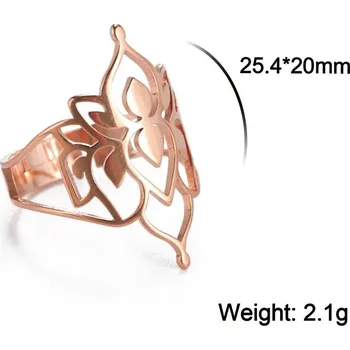 Prsten Dámský filigránový prsten květina | nastavitelný prsten - Vlastní barva