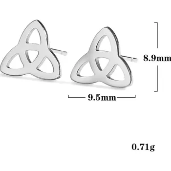 Náušnice Keltské mini náušnice z oceli | šperky 2 ks - Irská ocel Knot-B
