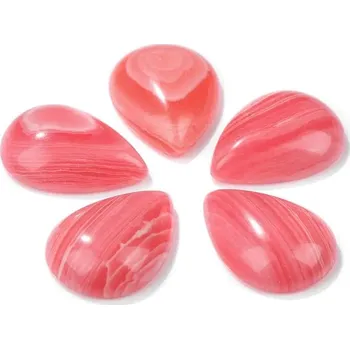 Korálek Přírodní kabošon tvar vodní kapka | výroba šperků 10 ks - Č.16 Achát , 15 x 20 mm