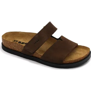 Dámská zdravotní obuv LEON 7020 Dámské korkové pantofle - Hnědá Velikost: 37