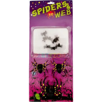 Karnevalový doplněk Umělá pavučina a pavouci