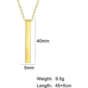 Náhrdelník Náhrdelník s ocelovým přívěskem | šperky - Zlatá barva , 50 cm