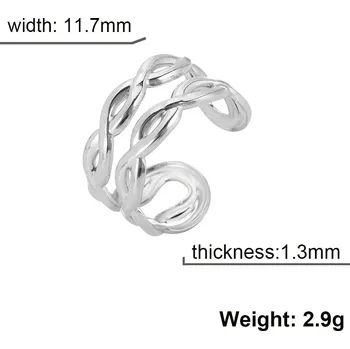 Prsten Dámský otevřený prsten | šperky - Styl 9 ocelová barva