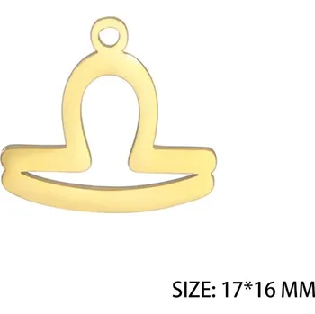 Přívěsek Ocelový přívěsek znamení zvěrokruhu | šperk - Váhy zlaté