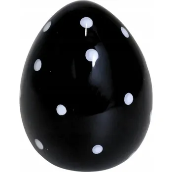 Velikonoční dekorace Černé velikonoční Vajíčko s puntíky 13,5 cm