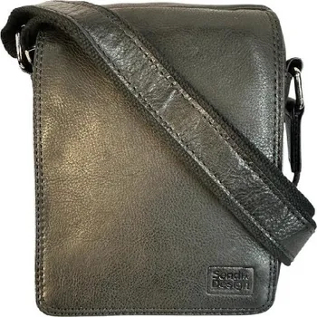 Pánská kožená taška přes rameno Sendi Design černá T-52006A black