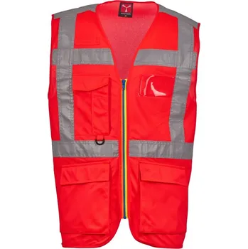 reflexní vesta Reflexní pracovní vesta Payper EXTRA Barva: FLUORESCENT RED, Velikost: S