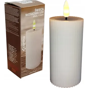 Svíčka ŚWIECA WOSKOWA LED SVÍČKA NA BATERIE DEKORACE S EFEKTEM PLAMENE 10 CM